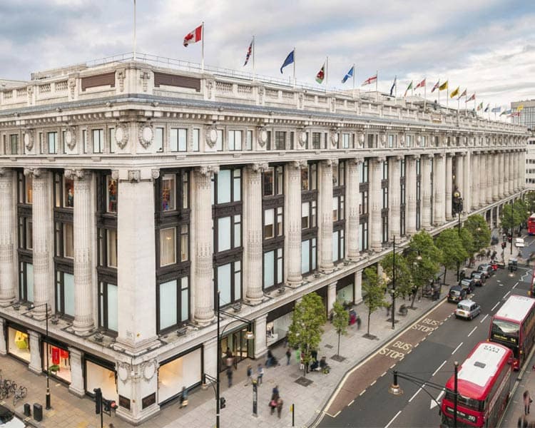 Selfridges department store in London