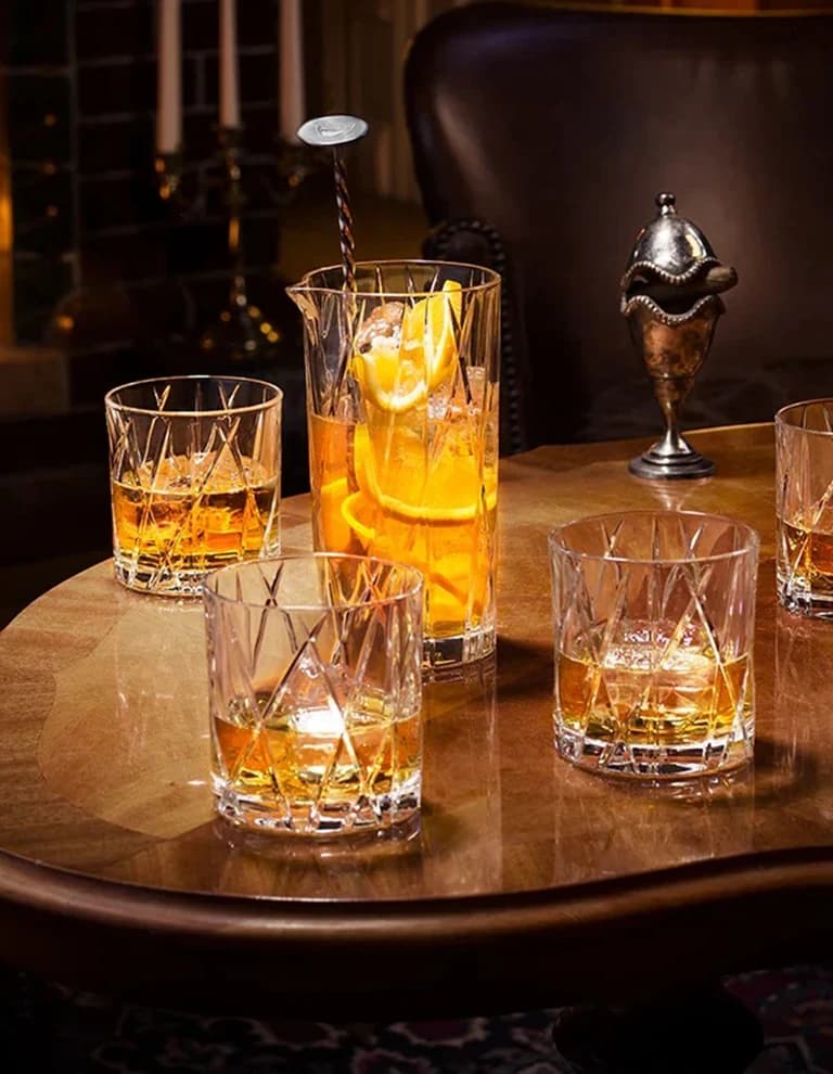 City Set of 2 Double Old Fashioned Glasses, Orrefors