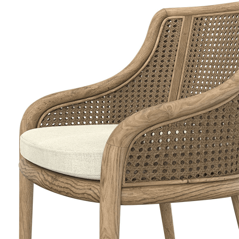 Carlos Cane Dining Chair, Natural