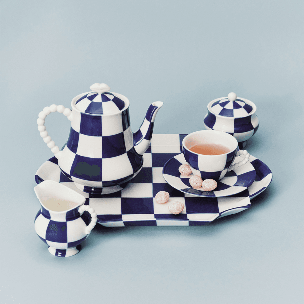 Les Objets Mouleversants by Wouters&Hend Fete des Betes Sugar Bowl, Blue