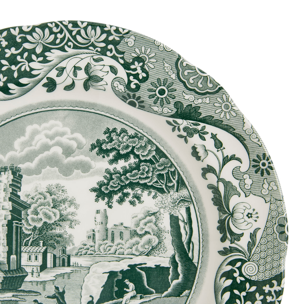 Heritage Italian Set of 4 Dinner Plates, Green