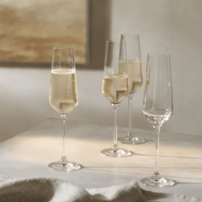 Pimlico Set of 4 Champagne Flute, Clear