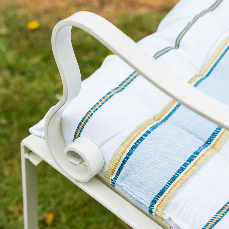 Buff Bench Seat Pad, Olive & Blue