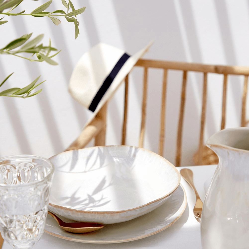 Brisa Sal Set of 6 oval bowls, White