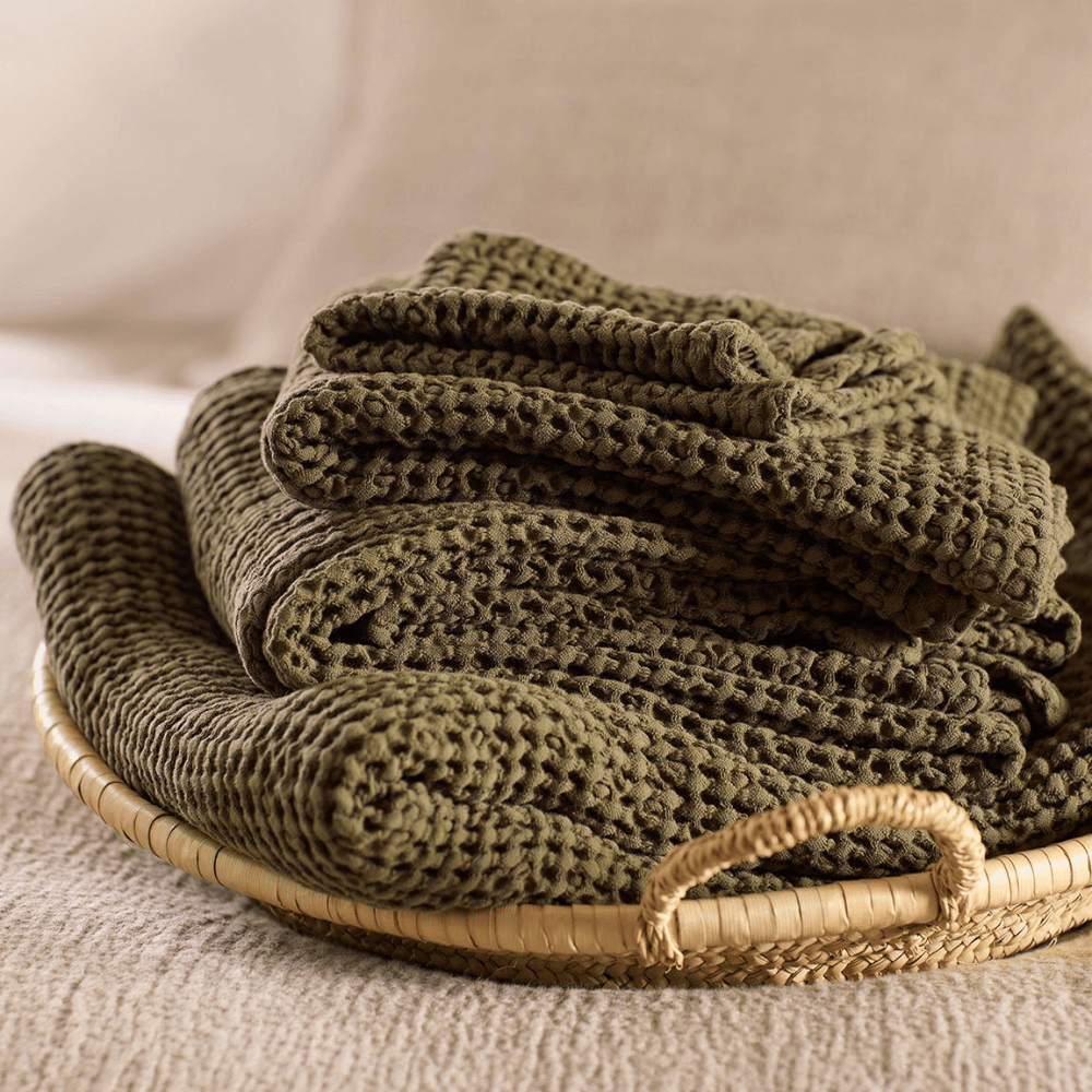 Waffle 100% Organic Cotton Bath Towel