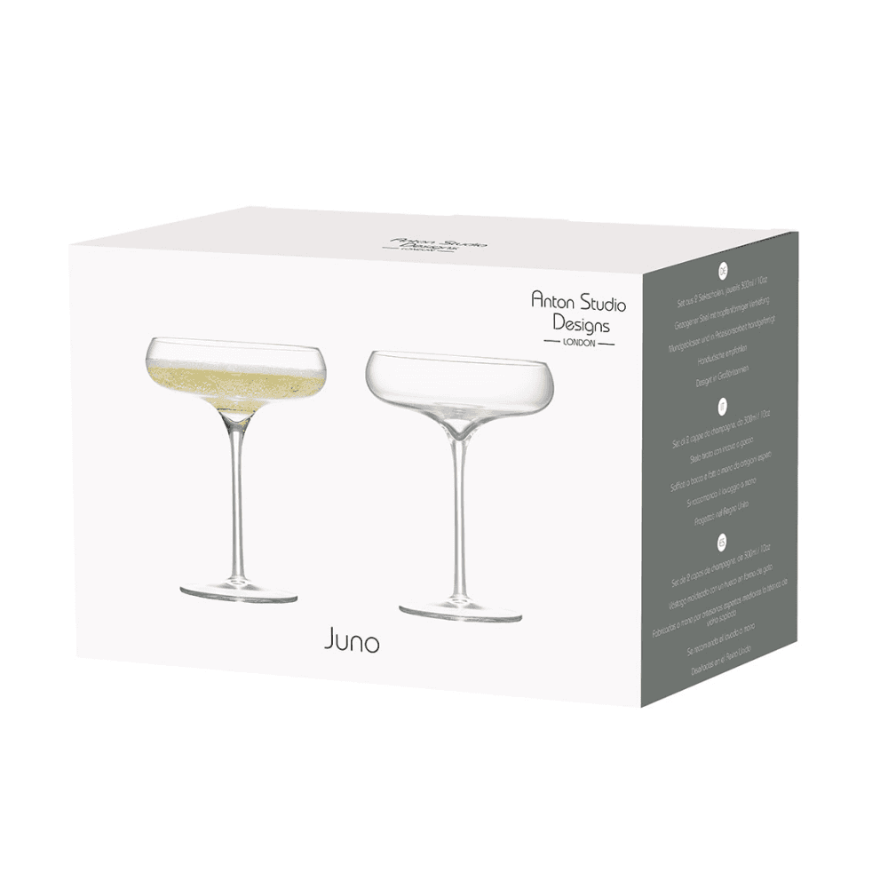 Juno Set of 2 Champagne Saucers
