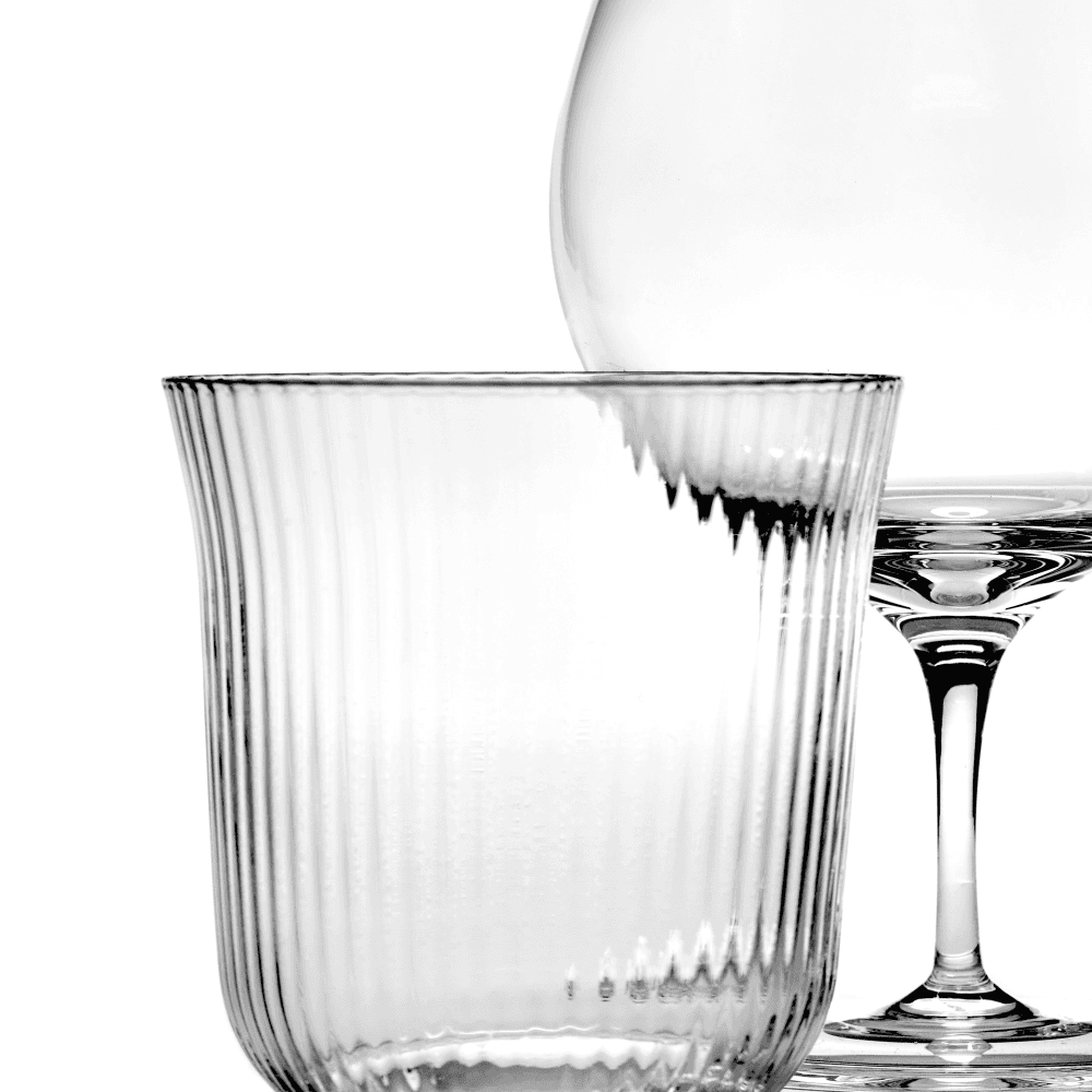 Inku Set of 4 long drink tumblers, Clear