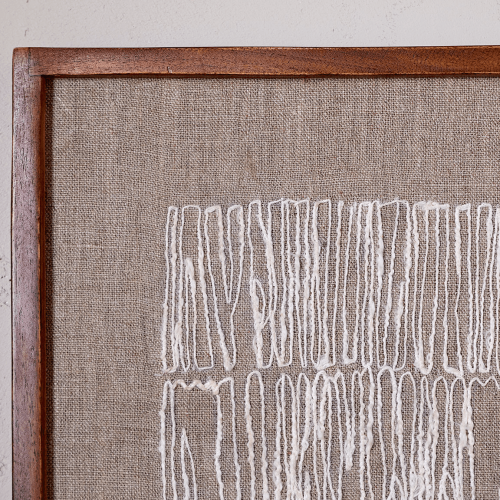 Birala Hand Stitched Wall Art, Natural