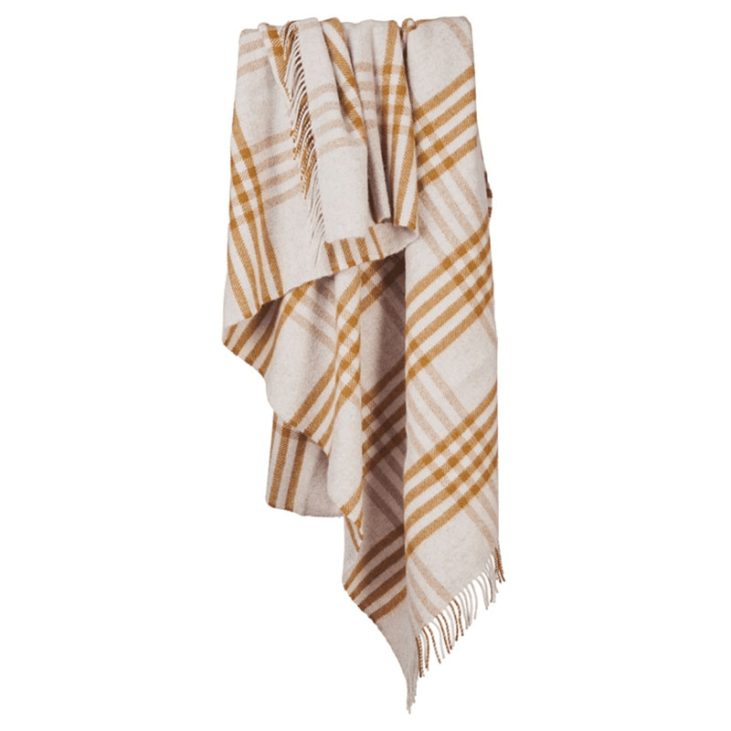Hex Check Pure New Wool Throw