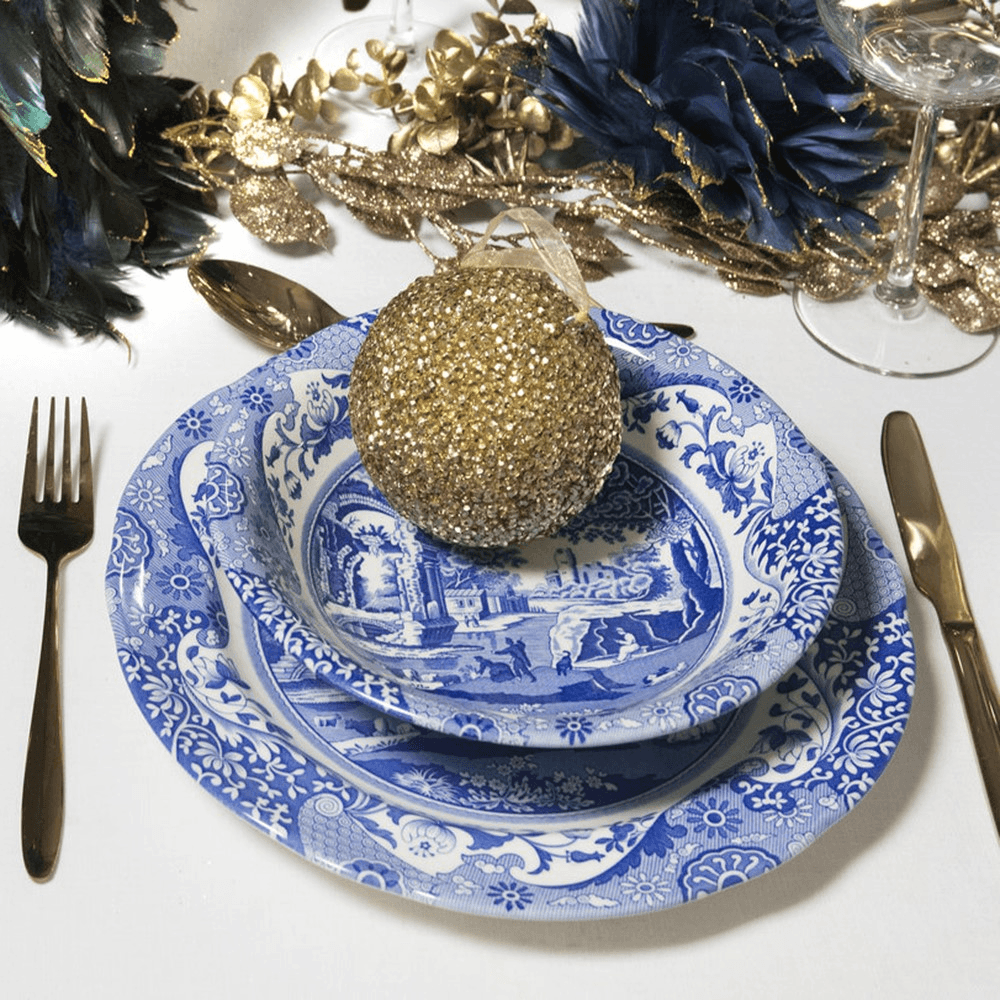 Blue Italian Set of 4 Soup Plates