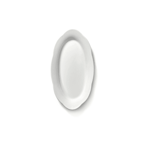 Image showing the Silhouette by Sergio Herman Set of 2 High Oval Plates, White product.