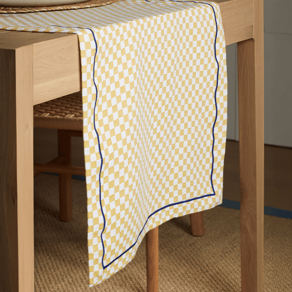 Glassette Cecilia Table Runner, Yellow