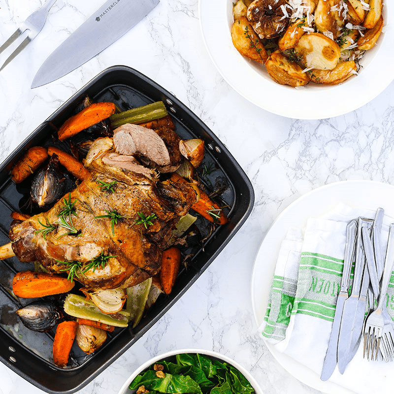 Non-Stick Roasting pan with rack, Black