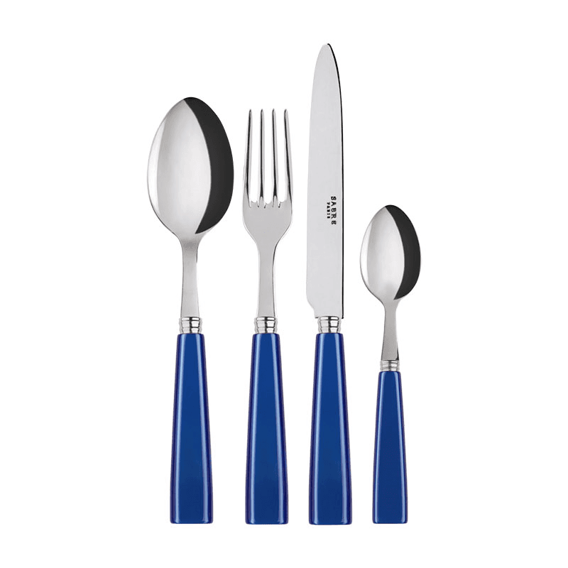 Icone 2 Piece Salad Serving Set, Steel Blue