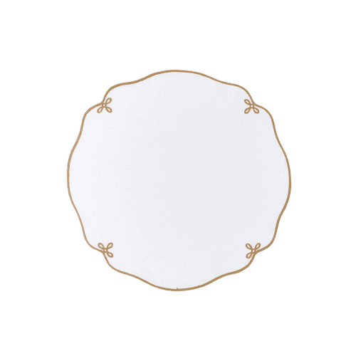 Image showing the Martha Set of 4 Placemats, Antique Gold, Antique Gold product.