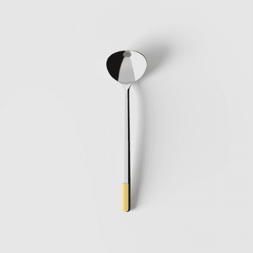 Image showing the Ella Sugar/ Ice Cream Spoon, Stainless Steel with Partial Gold Plate product.