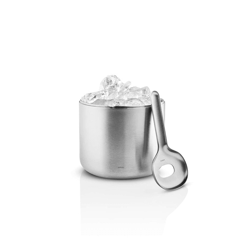 Liquid Lounge Insulated Ice Bucket with Scoop, Brushed Steel