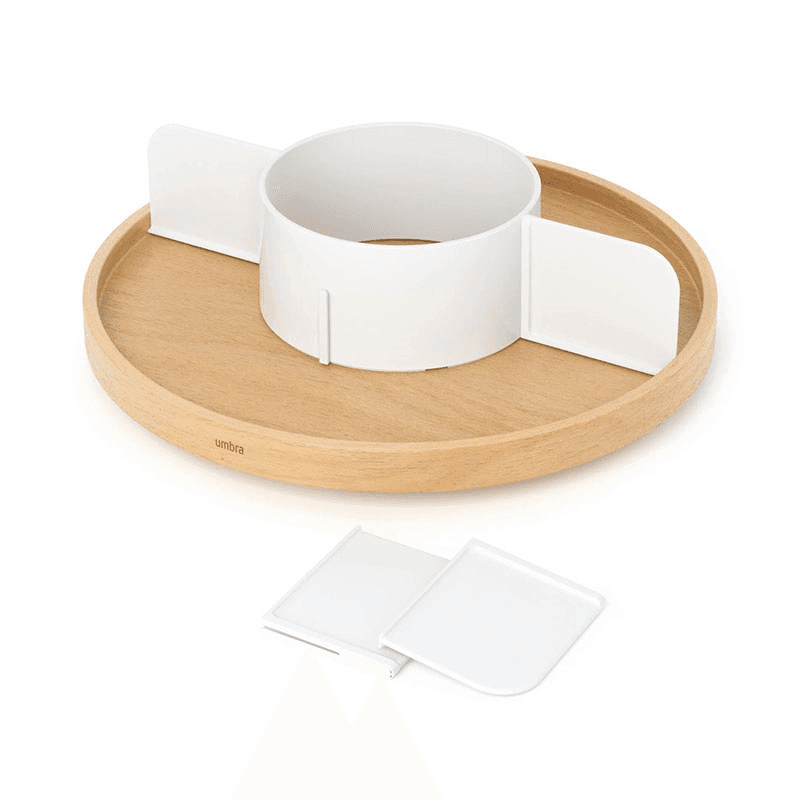 Bellwood Lazy Susan, White / Natural