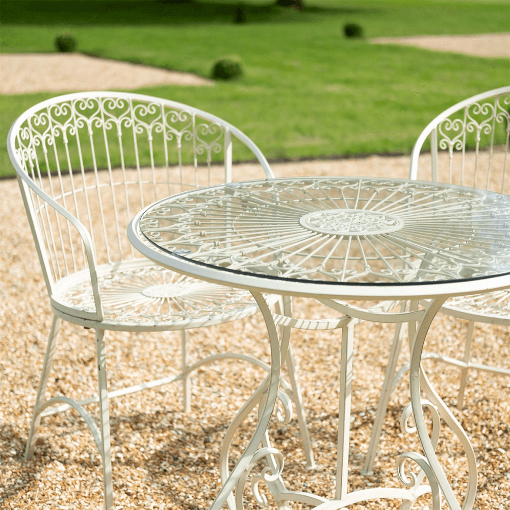 Blaisdon 3 Piece Bistro Set, Cream