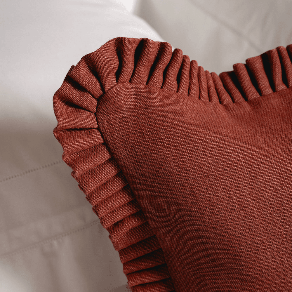 Rosalyn Linen Cushion, Saffron