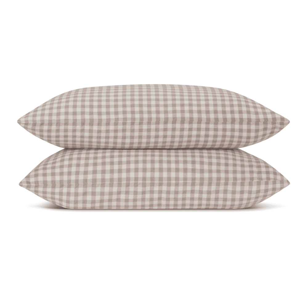 Gingham Linen Blend Pair of Pillowcases