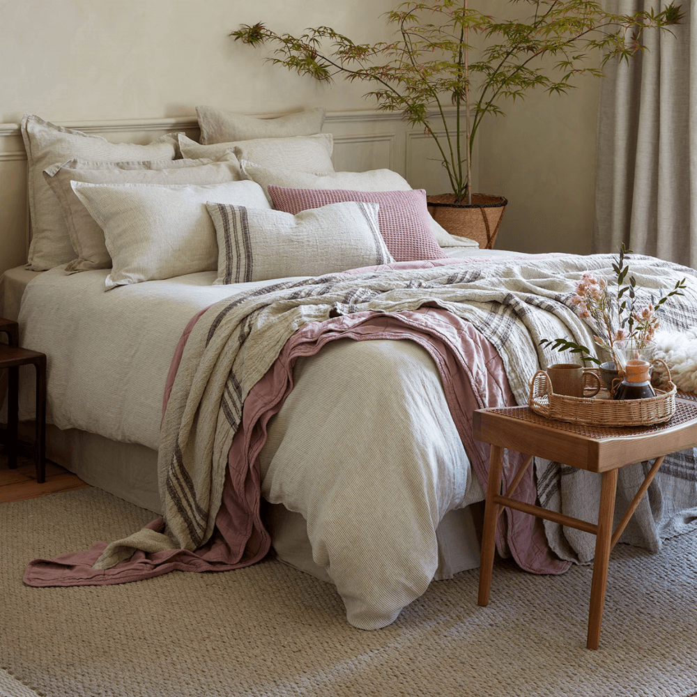 Elijah Linen Throw, Natural