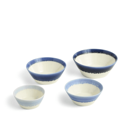 Image showing the 1815 Pacific Set of 4 Stacking Bowls, Blue product.