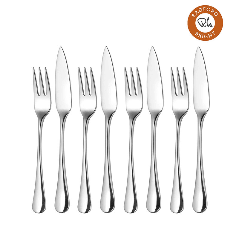 Radford Bright 4 Piece Fish Eater Set, Stainless Steel