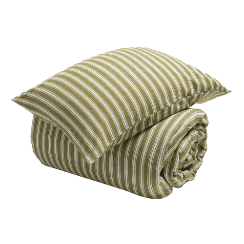 Image showing the Fred Stripe 100% Organic Brushed Cotton Duvet Cover product.