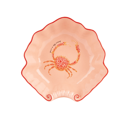 Image showing the Shell Serving Bowl, D28cm, Pink product.