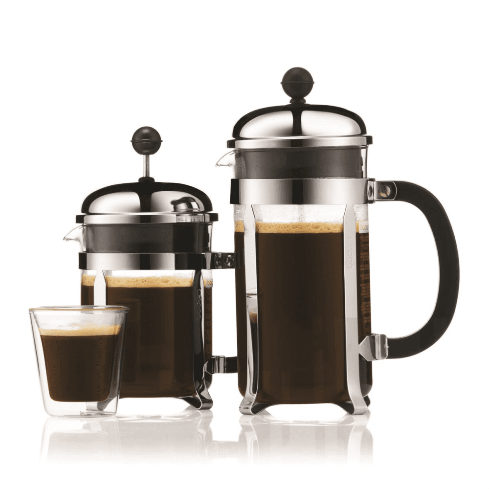 Chambord 4 cup coffee maker, Silver/Black