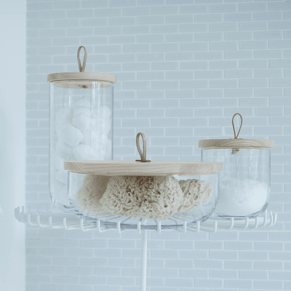 Ivalo Storage container with ash lid, clear