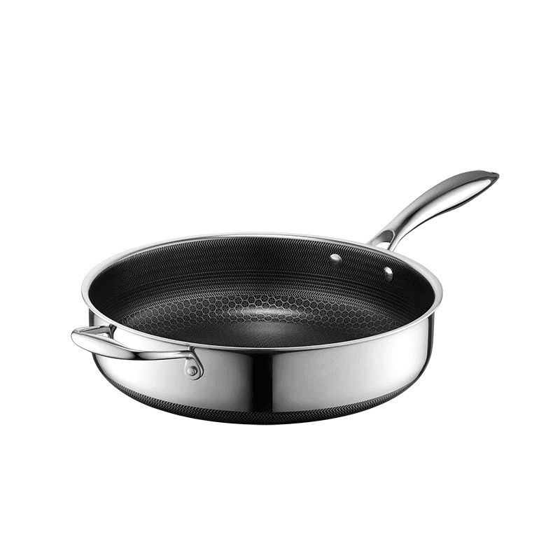 Hybrid Deep Saute Pan with Lid, Steel