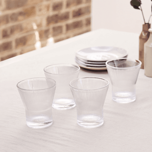 Image showing the Lambeth Set of 4 Tumblers, 300ml, Clear product.