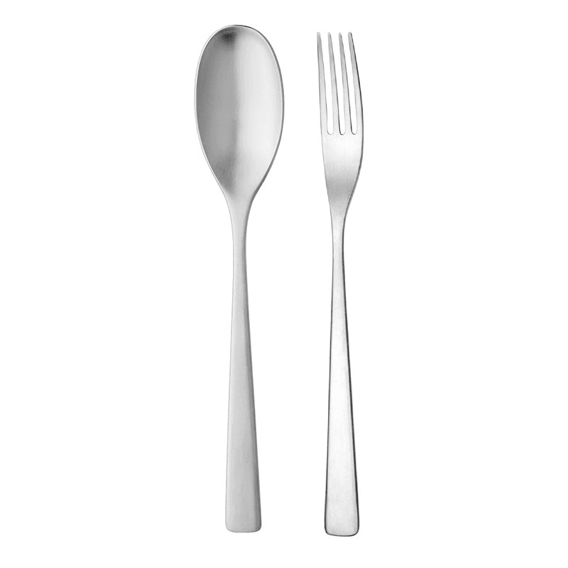Tilia Satin Serving Spoon and Fork Set, Satin