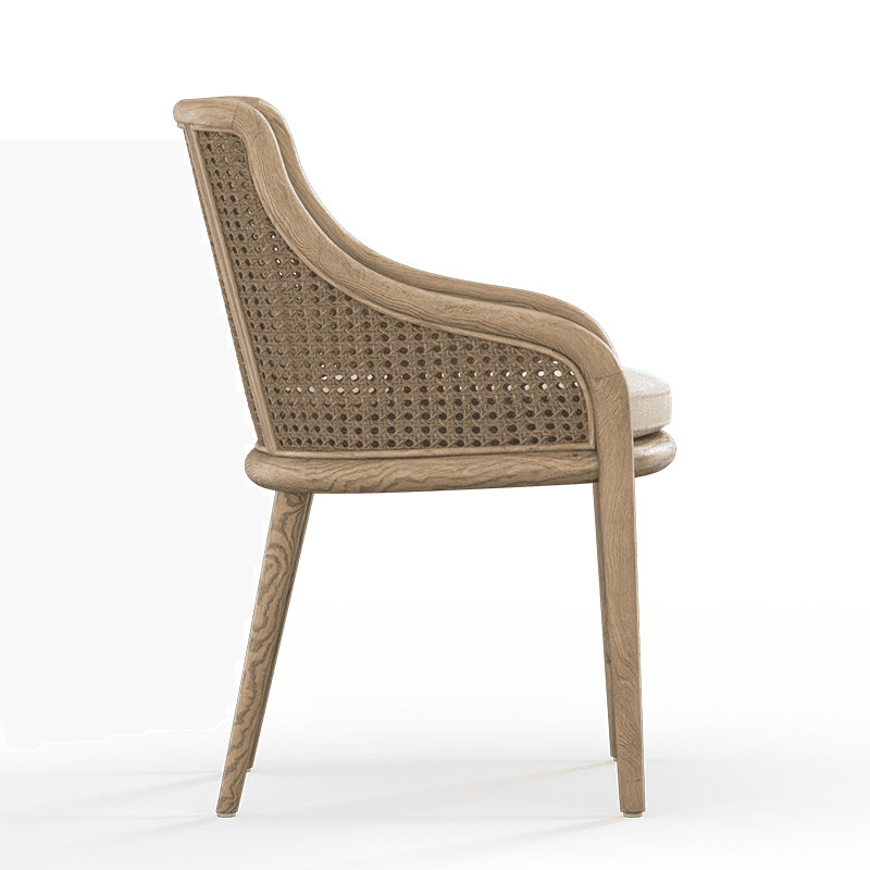 Carlos Cane Dining Chair, Natural