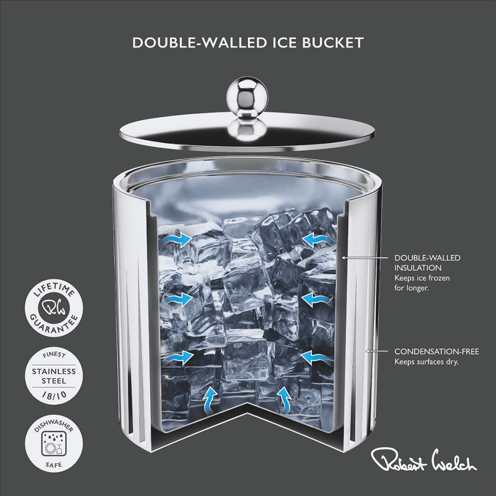 Dorset Double Walled Ice Bucket & Lid, Stainless Steel