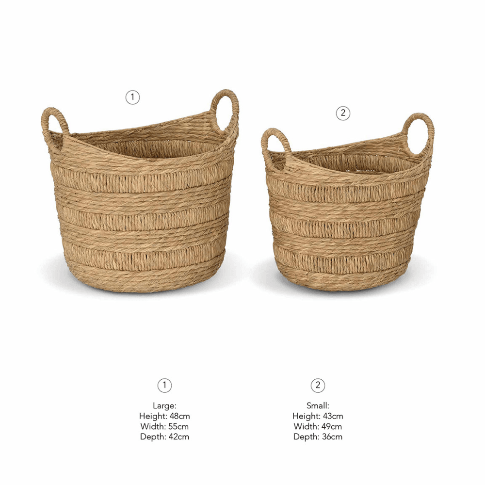 Bilberry Woven Boat Basket, Natural