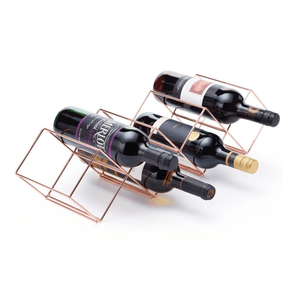 Stackable Wine Rack, Copper Finish