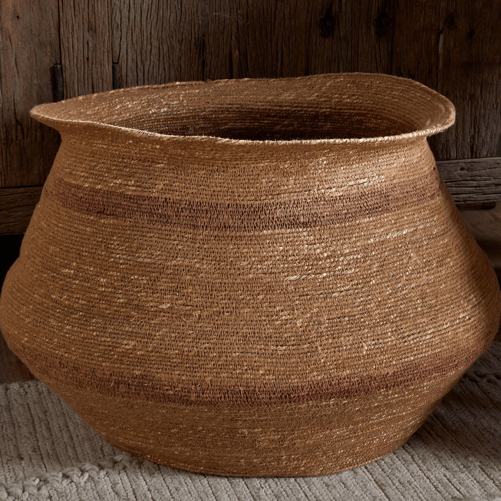Rana Basket, Natural & Rust