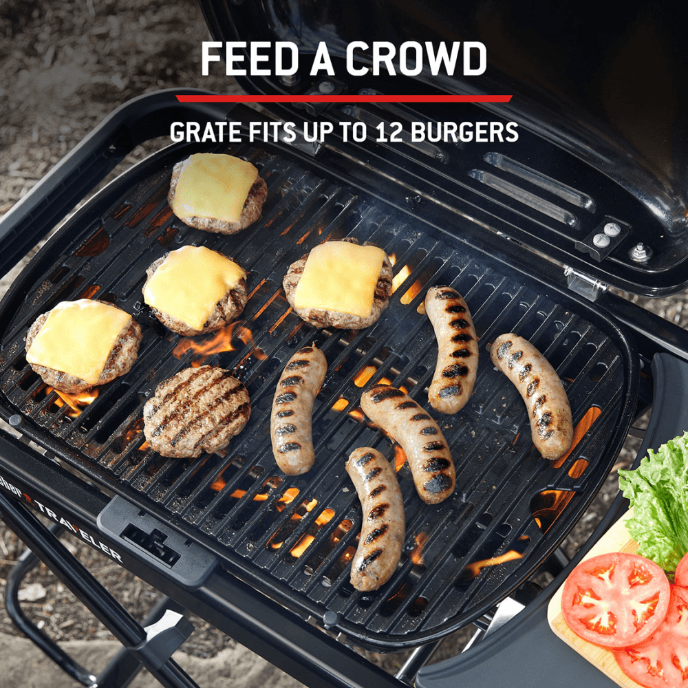 Traveler Compact Portable Gas Barbecue, Black