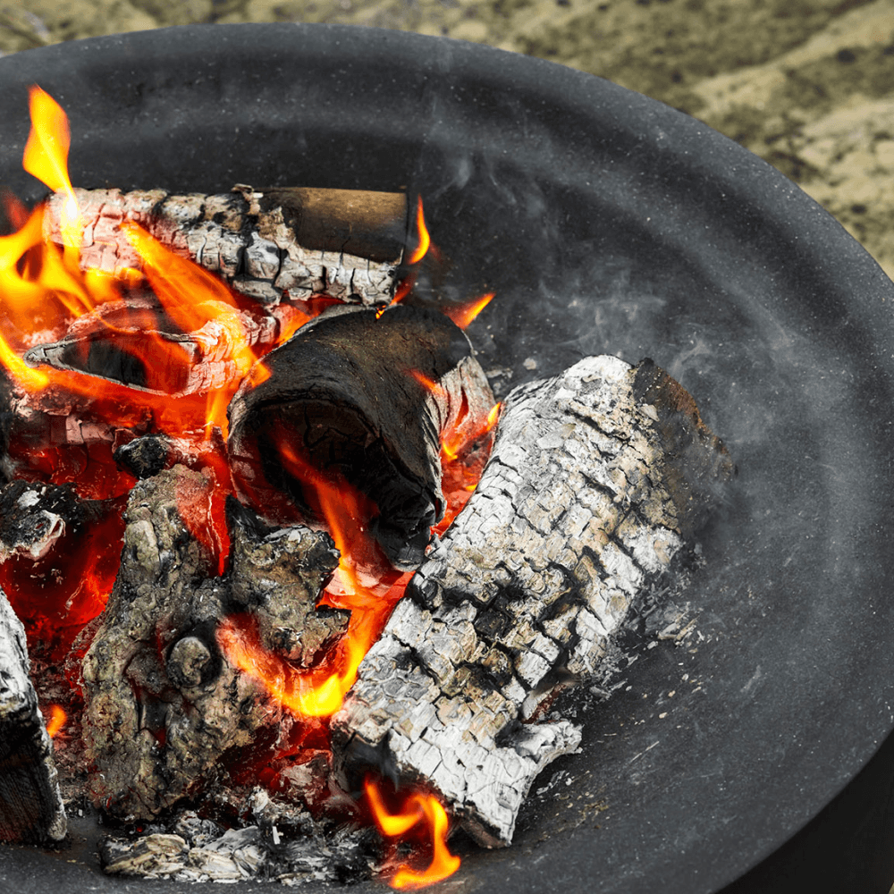 Sarsden  Round Fire Pit & Log Store, Steel