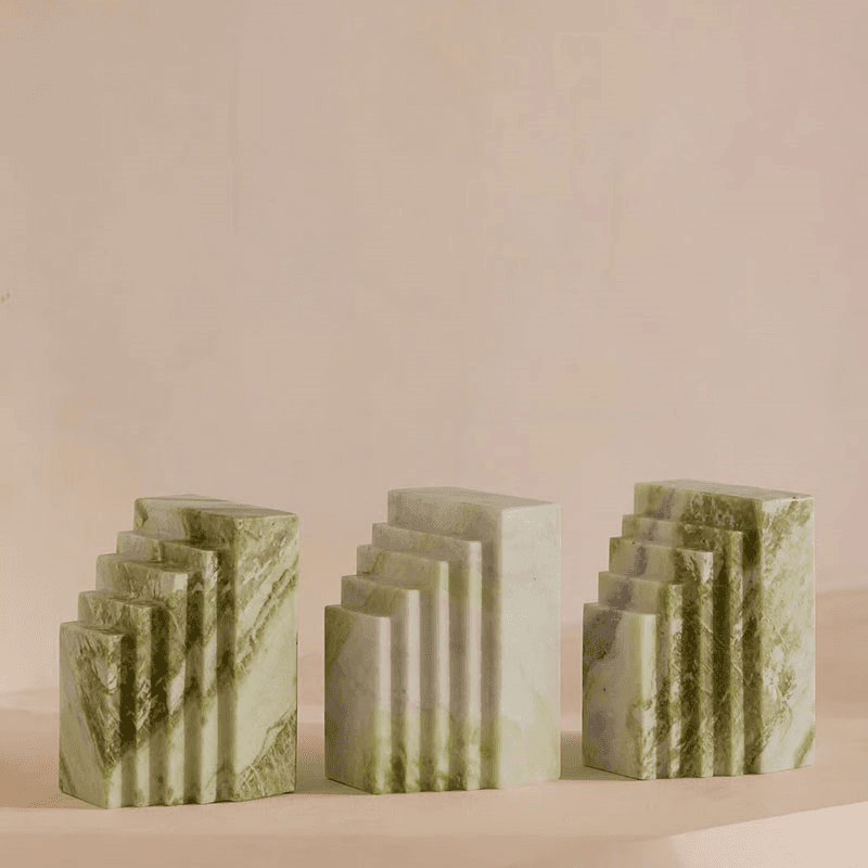 Lola Pair of Bookends, Green