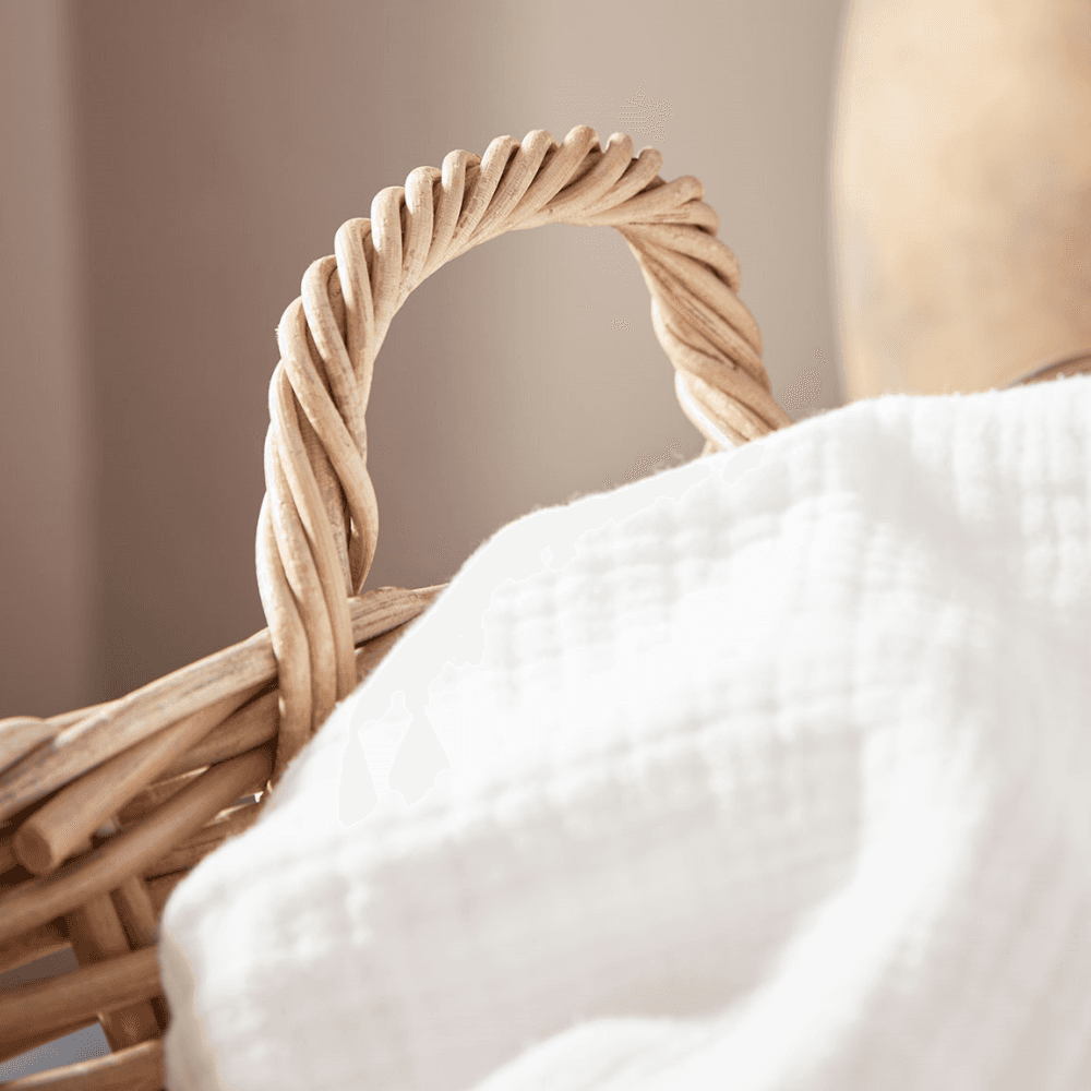Rattan Rectangular Basket, Natural