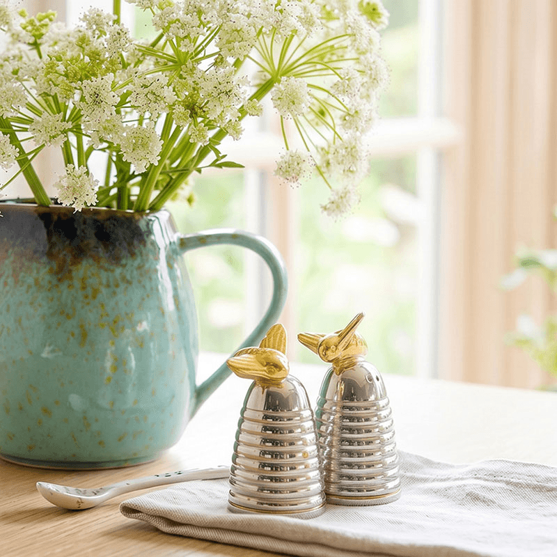 Bee Cruet Set, Silver & Gold
