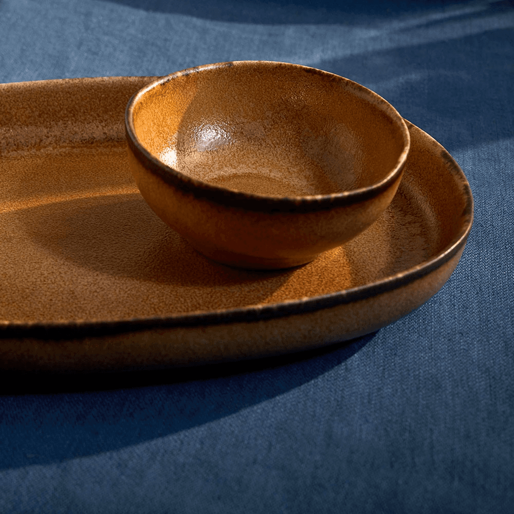 Terra Medium oval platter, Brown