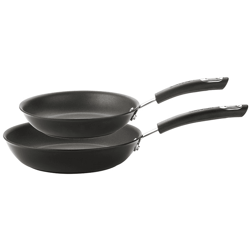Total Anodised Non-Stick Frying Pan Set, Black