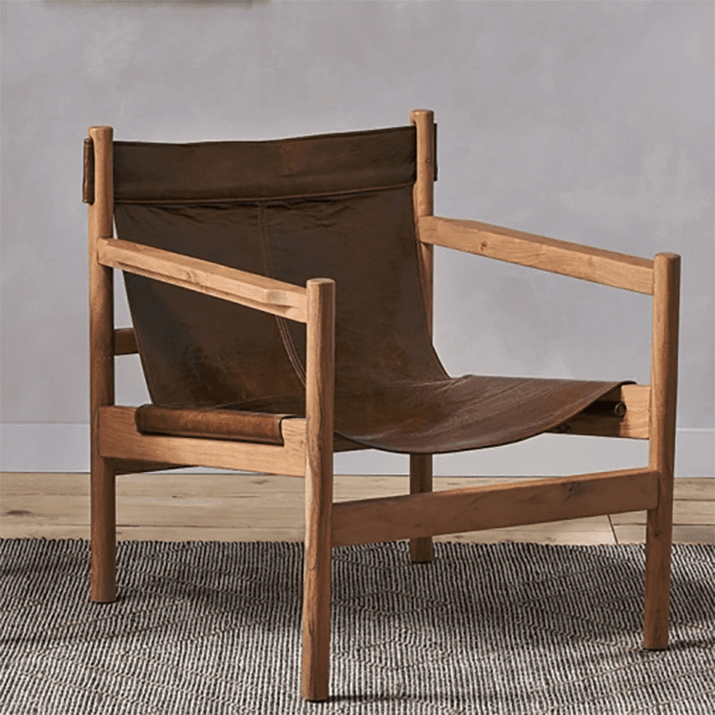 Dalibar Leather Lounger, Tan