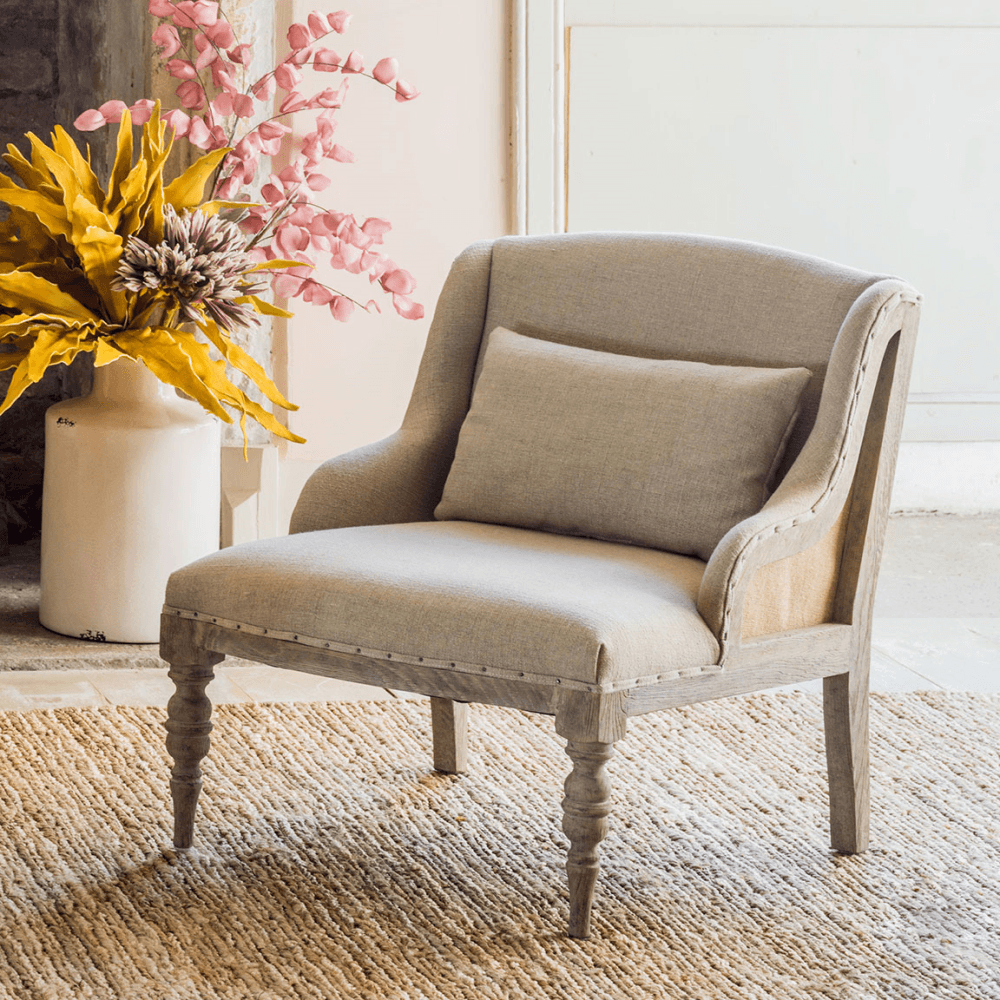 Duchess Linen Armchair, Natural