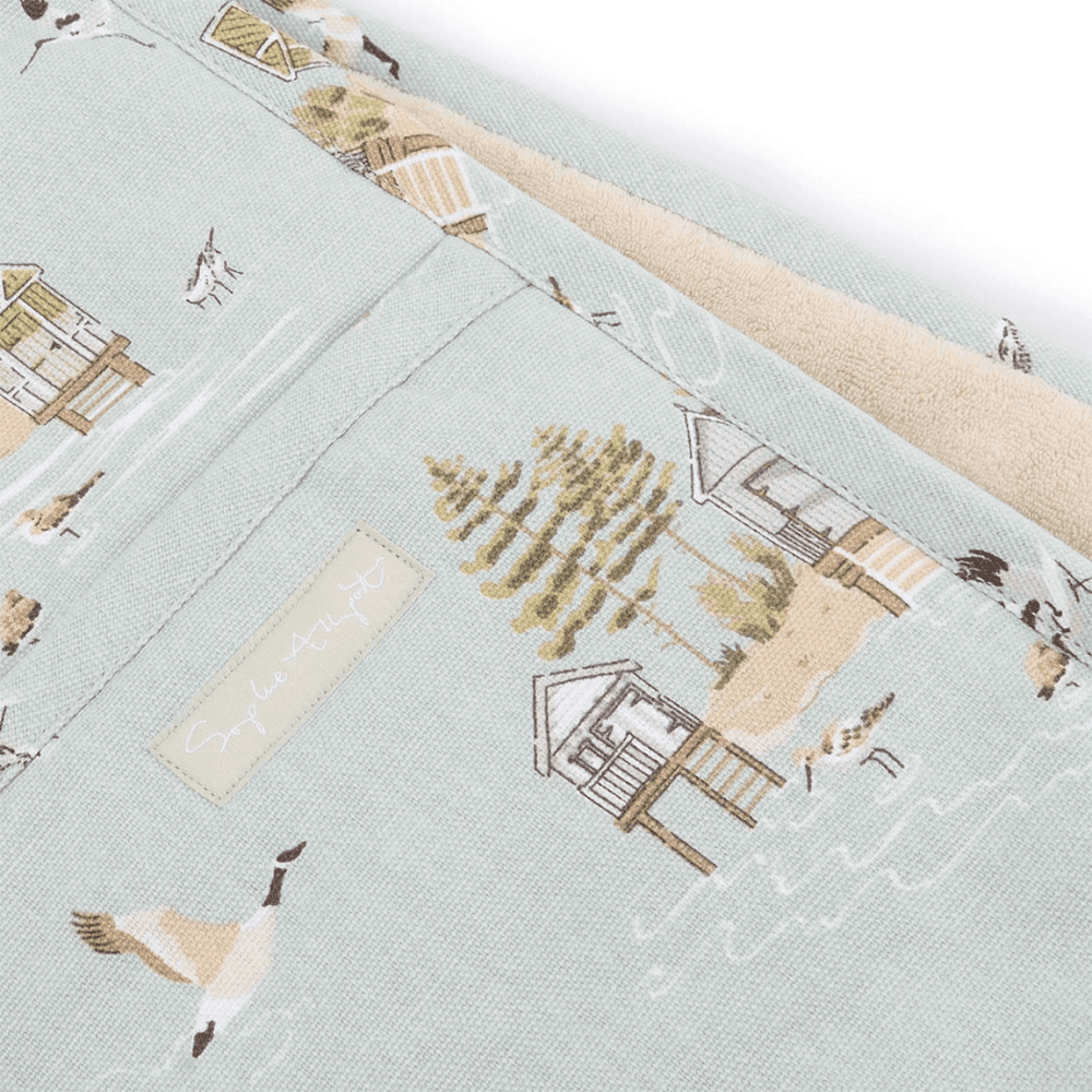 Sea Birds Double Oven Gloves, Pale Blue